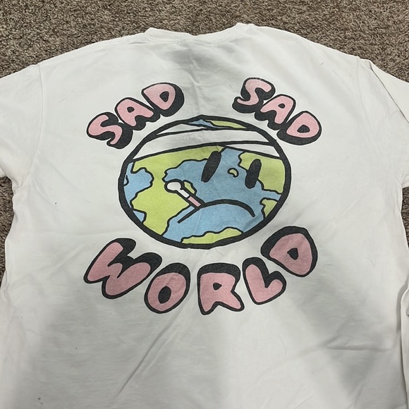 over sized sad world t-shirt - Picture 2 of 3